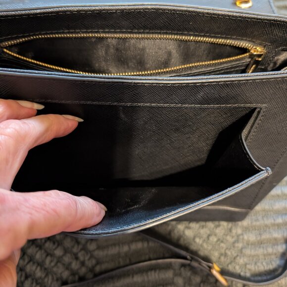 Authentic Ferragamo Carrie Bow Black Satchel Bag Crossbody‎ Calfskin Leather - Picture 11 of 11